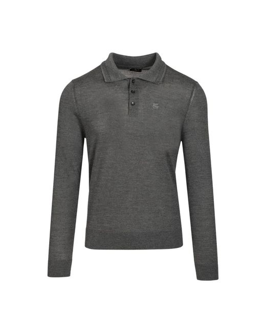 Etro Gray Polo Shirts for men