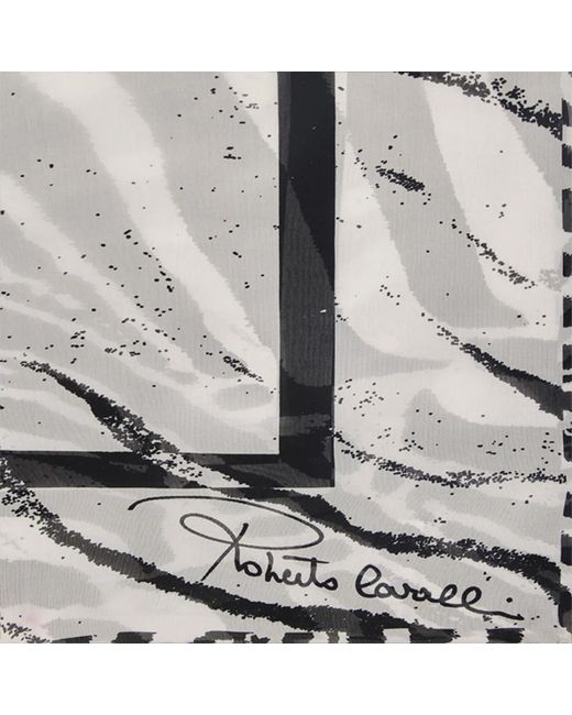 Roberto Cavalli White Silky Scarves