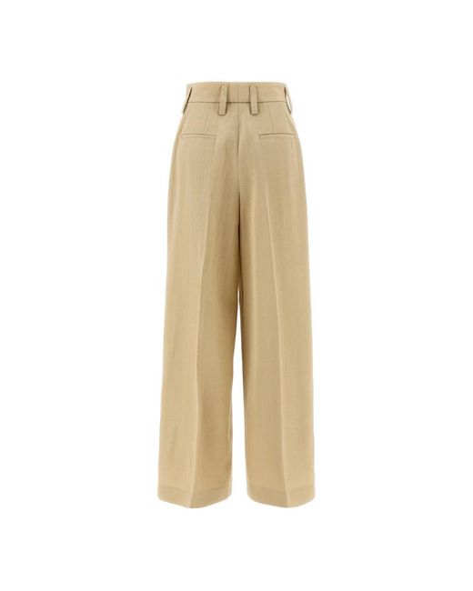 Jil Sander Natural Wide Trousers