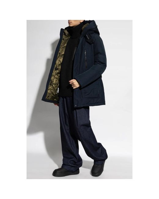 Woolrich Blue Winter Jackets for men