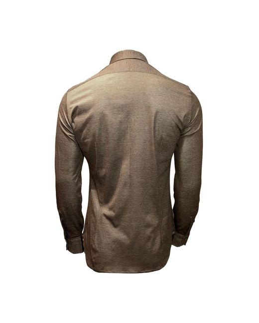 Mazzarelli Brown Casual Shirts for men