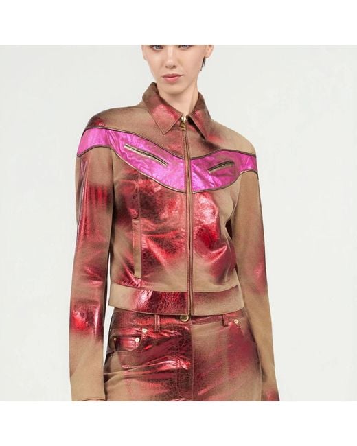 Roberto Cavalli Red Leather Jackets