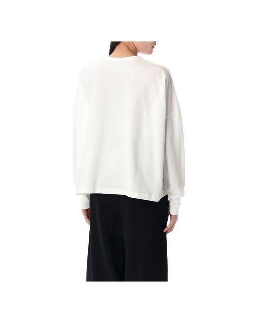 Magliette loop bianca con dettagli eleganti di Studio Nicholson in White
