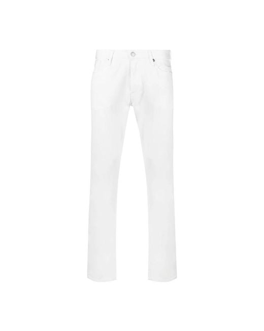 Emporio Armani White Slim-Fit Jeans for men