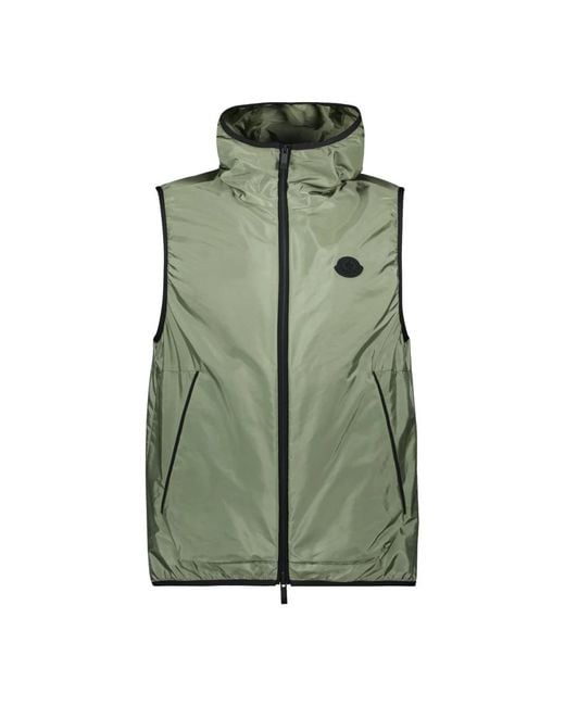Moncler Green Vests for men