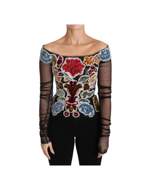 Long sleeve tops di Dolce & Gabbana in Black