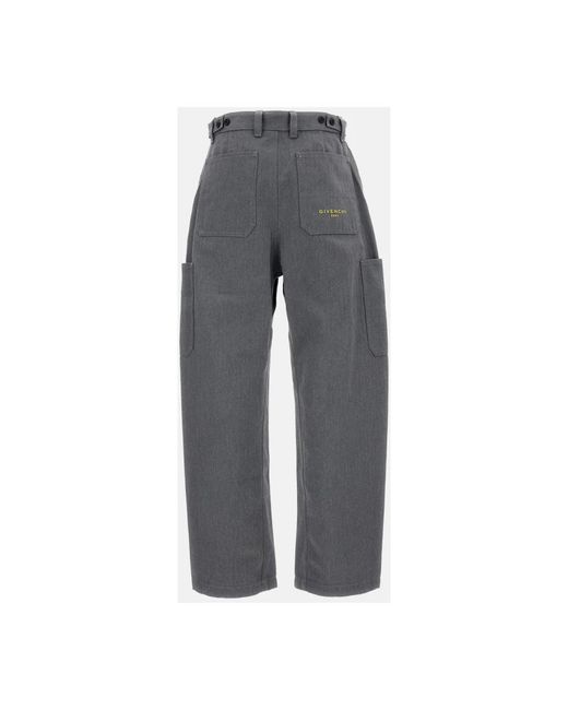 Givenchy Gray Straight Trousers for men