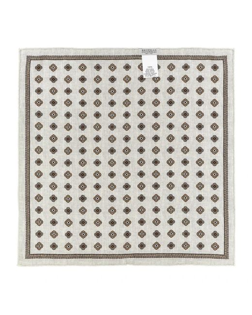 Brunello Cucinelli Black Silk Scarves for men