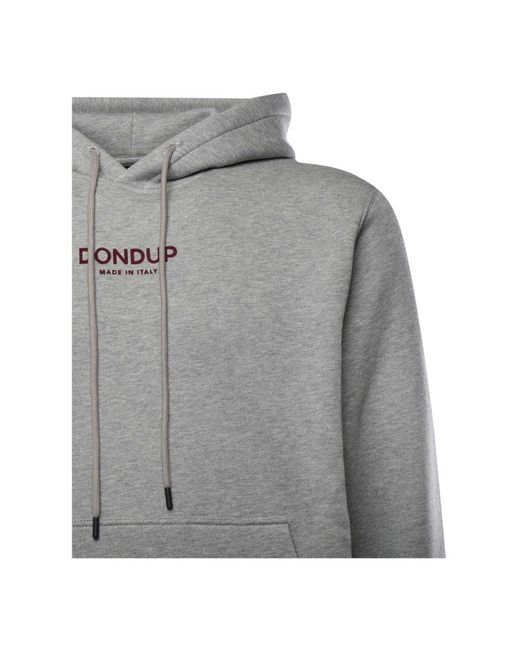 Dondup Hoodies & Sweatvesten ,Grijs ,Katoen Hoodie Met Normale Pasvorm in het Gray voor heren