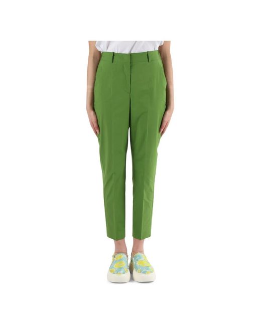 Pantaloni tasche america cotone stretch di Niu in Green