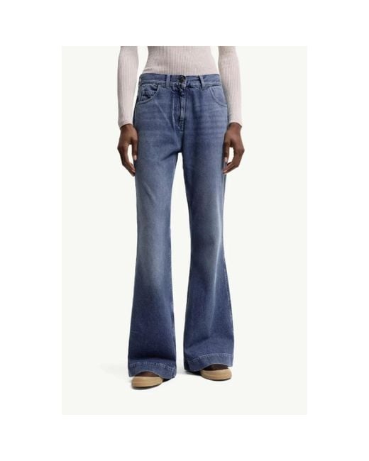 Moncler Blue Wide Jeans