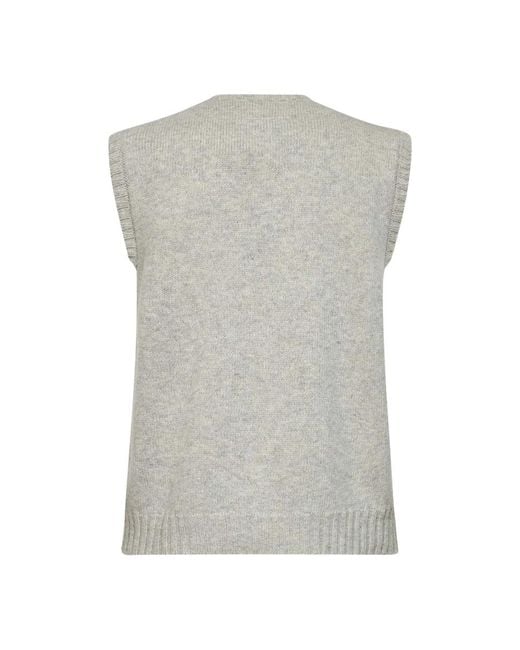 MM6 by Maison Margiela Gray Sleeveless Jumpers for men