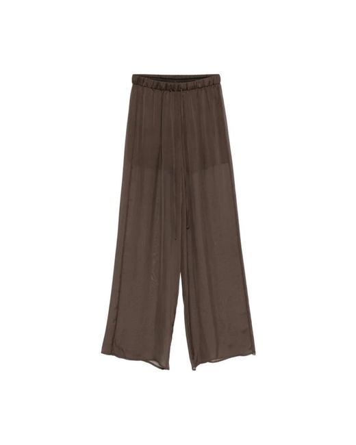 Alysi Brown Wide Trousers