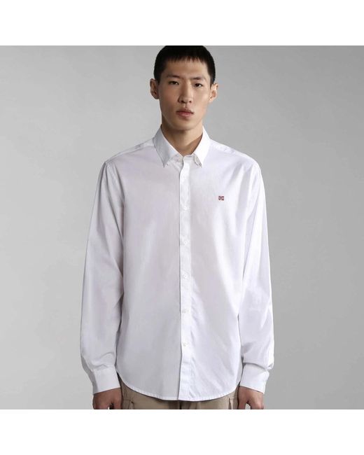Napapijri G-graie casual hemden in White für Herren