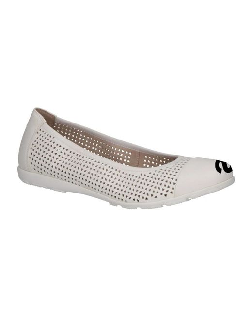 Caprice Metallic Ballerina Shoes