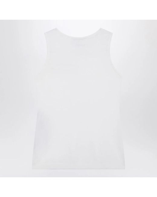 Balenciaga White Sleeveless Tops