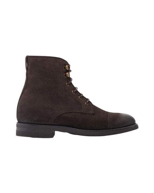 Scarosso Brown Lace-Up Boots