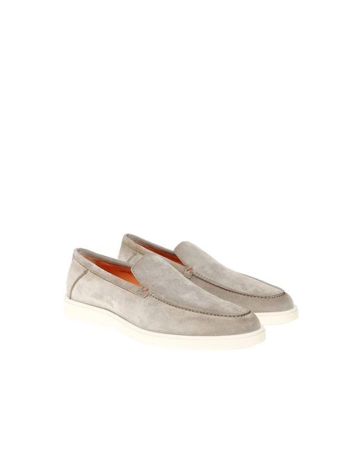 Santoni White Loafers for men