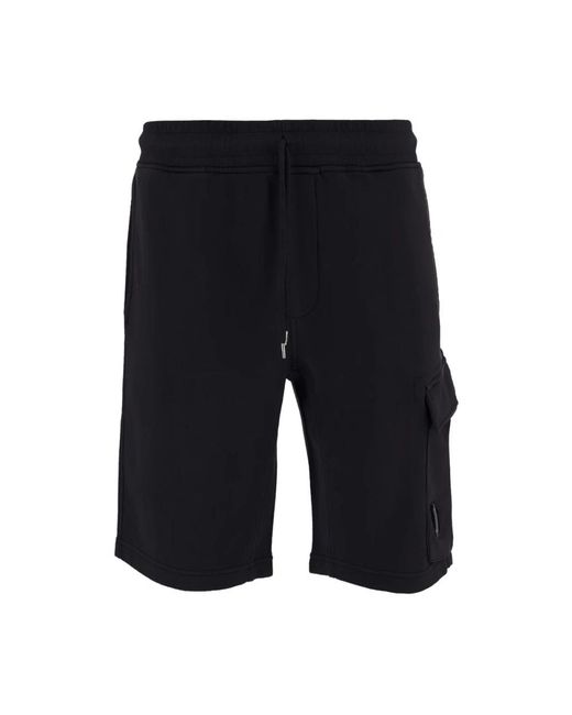 C P Company Black Casual Shorts for men