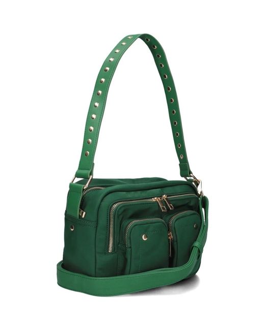 Nunoo Green Grüne Nylon-Schultertasche Ellie