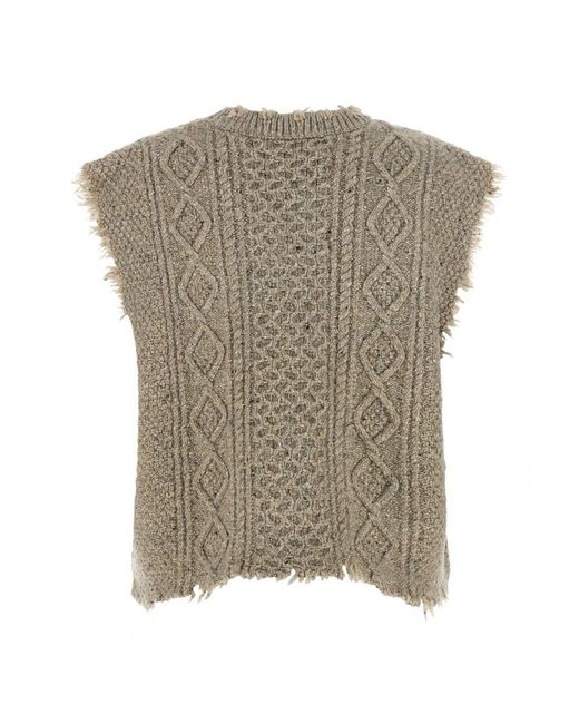 R13 Gray Round-Neck Knitwear