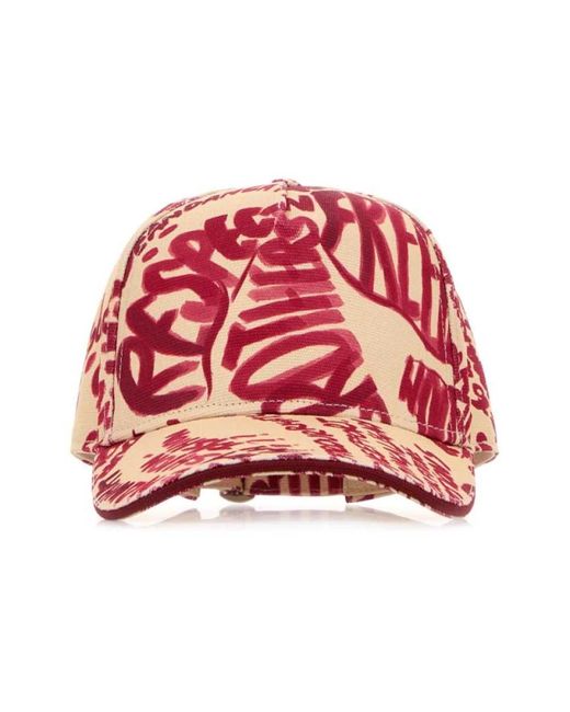 DSquared² Rebel Hibiscus Baseball Cap in het Red