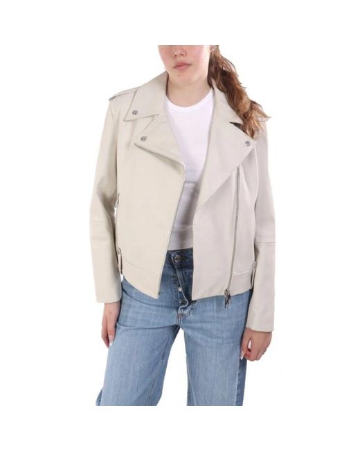 Leather Jackets Boss de color Natural