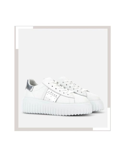 Zapatillas A Rayas Con Plantilla De Espuma Viscoelástica, Mujer, Talla Hogan de color White