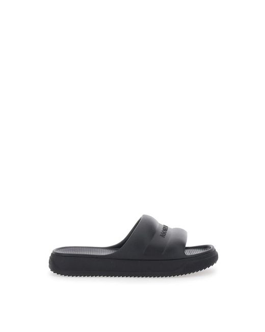 Moncler Schoenen ,Zwart ,Logo Embossed Platform Sole in het Blue voor heren