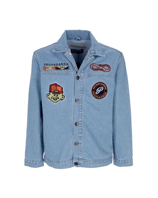 Denim Jackets Propaganda de hombre de color Blue