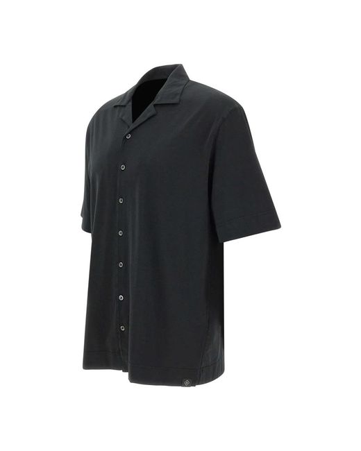 Gran Sasso Black Short Sleeve Shirts for men