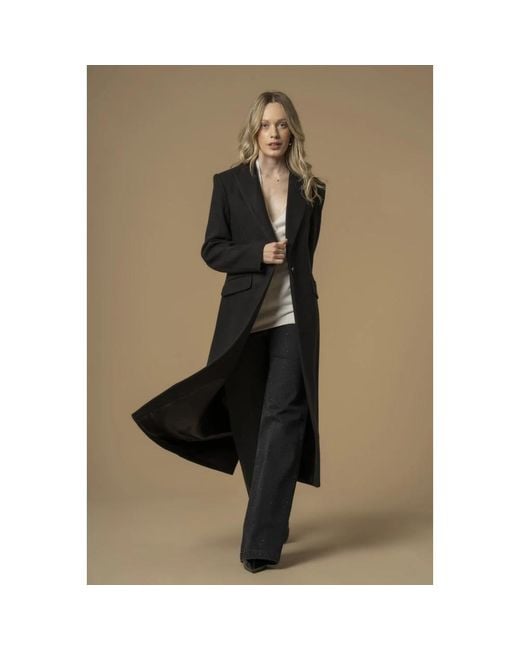 Kocca Black Single-Breasted Coats