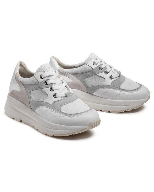 Geox Gray Weiße sneakers für frauen