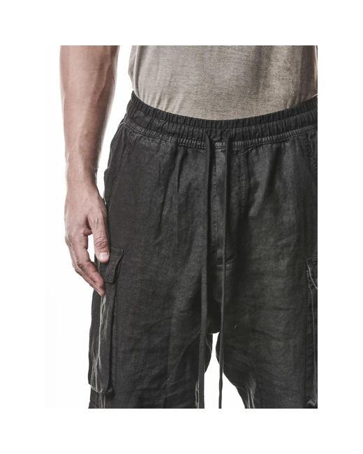 Thom Krom Broeken ,Zwart ,Linnen Pantalone Double Cargo in het Black voor heren