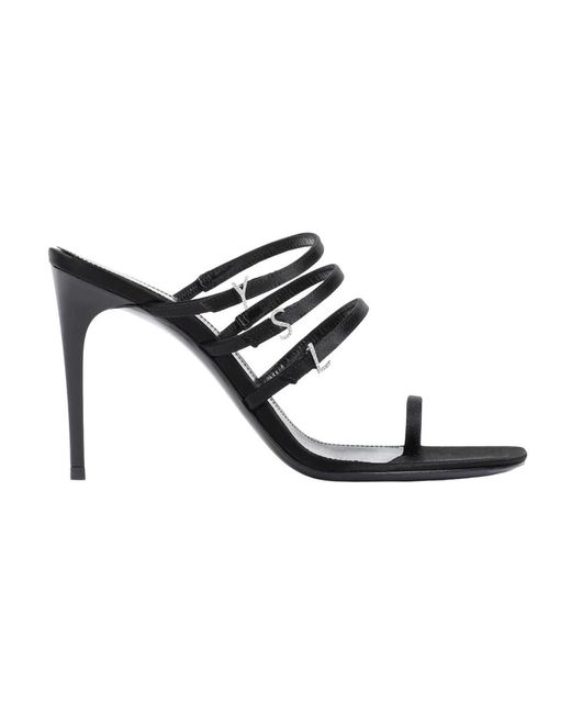 Heeled Mules Saint Laurent de color Black