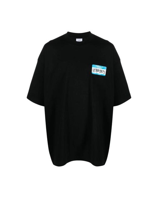 Vetements Black T-Shirts for men
