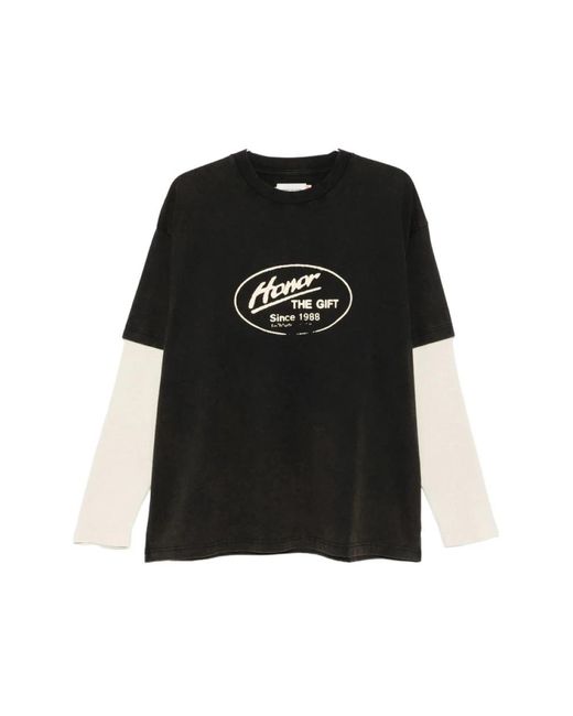 Honor The Gift Black Long Sleeve Tops for men