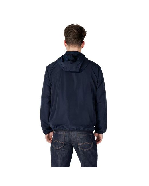 EA7 Blaue Polyesterjacke Leicht Bequeme Passform in Blue für Herren