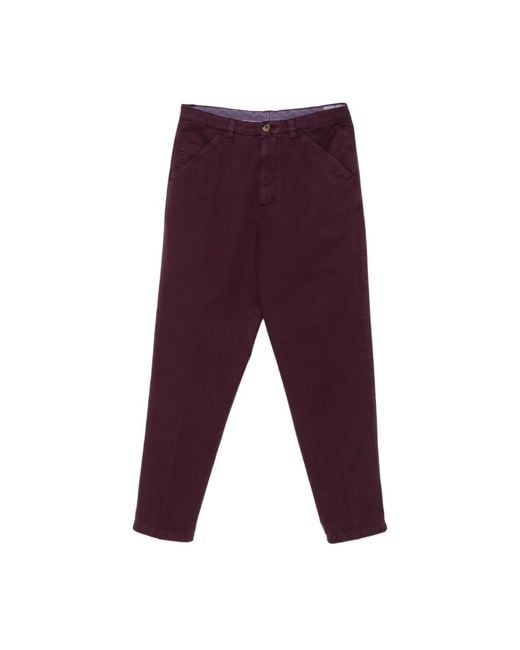Brunello Cucinelli Purple Slim-Fit Trousers for men