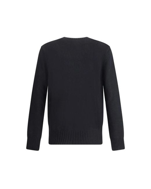 Givenchy Hoodies & Sweatvesten ,Zwart ,Katoen Logo Geborduurde Katoenen Trui in het Blue voor heren