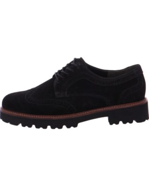 Gabor Black Schwarze Freizeit-Schnürschuhe Für Damen