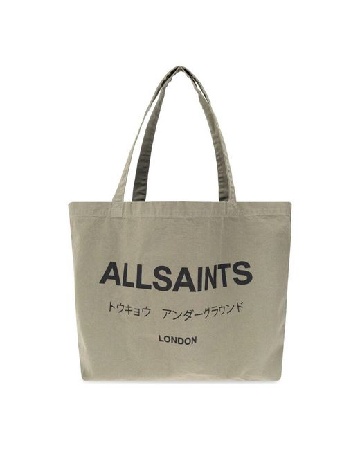 AllSaints Underground shopper bag in Metallic für Herren