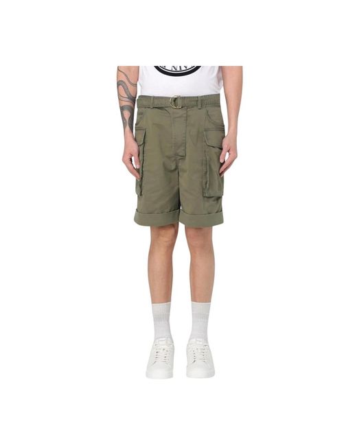 Balmain Grüne Cargo Shorts Klassischer Stil in Green für Herren