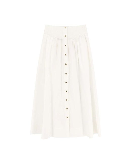 Tory Burch White Midi Skirts
