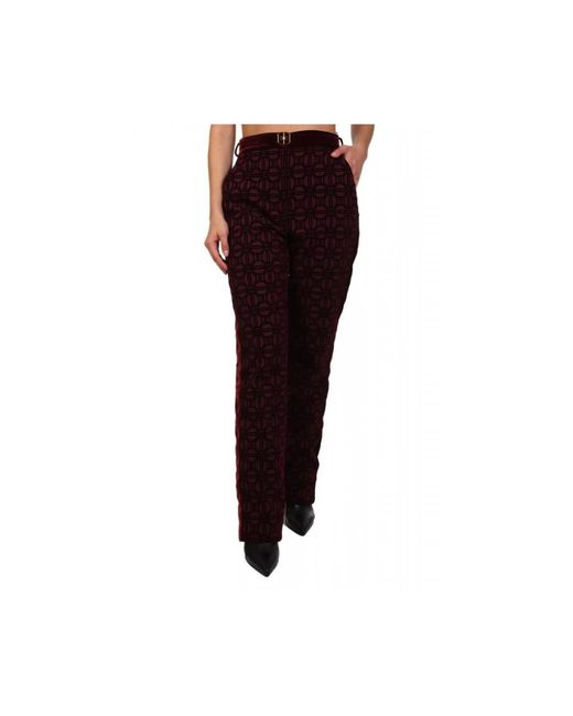 Elisabetta Franchi Red Slim-Fit Trousers