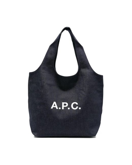 A.P.C. Blue Minimalistische Denim-Tasche