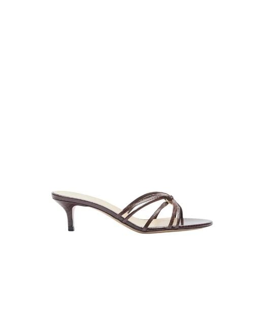 Le Monde Beryl White Heeled Mules