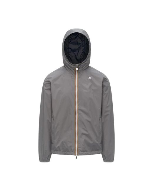 K-Way Gray Light Jackets for men