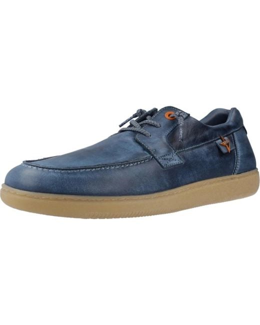 Cetti Leren Veterschoenen in het Blue voor heren