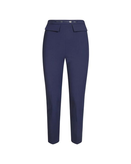 Elisabetta Franchi Blue Slim-Fit Trousers